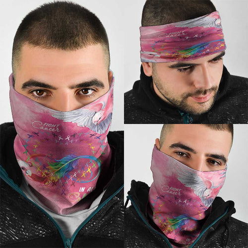 Australia Fight Cancer In All Colors Neck Gaiter Galah Pink Tie Dye - Aussie Hoodie
