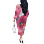 Australia Fight Cancer In All Colors Off The Shoulder Long Sleeve Dress Galah Pink Tie Dye - Aussie Hoodie