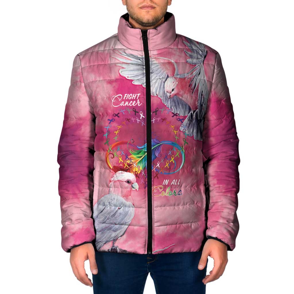 Australia Fight Cancer In All Colors Padded Jacket Galah Pink Tie Dye - Aussie Hoodie