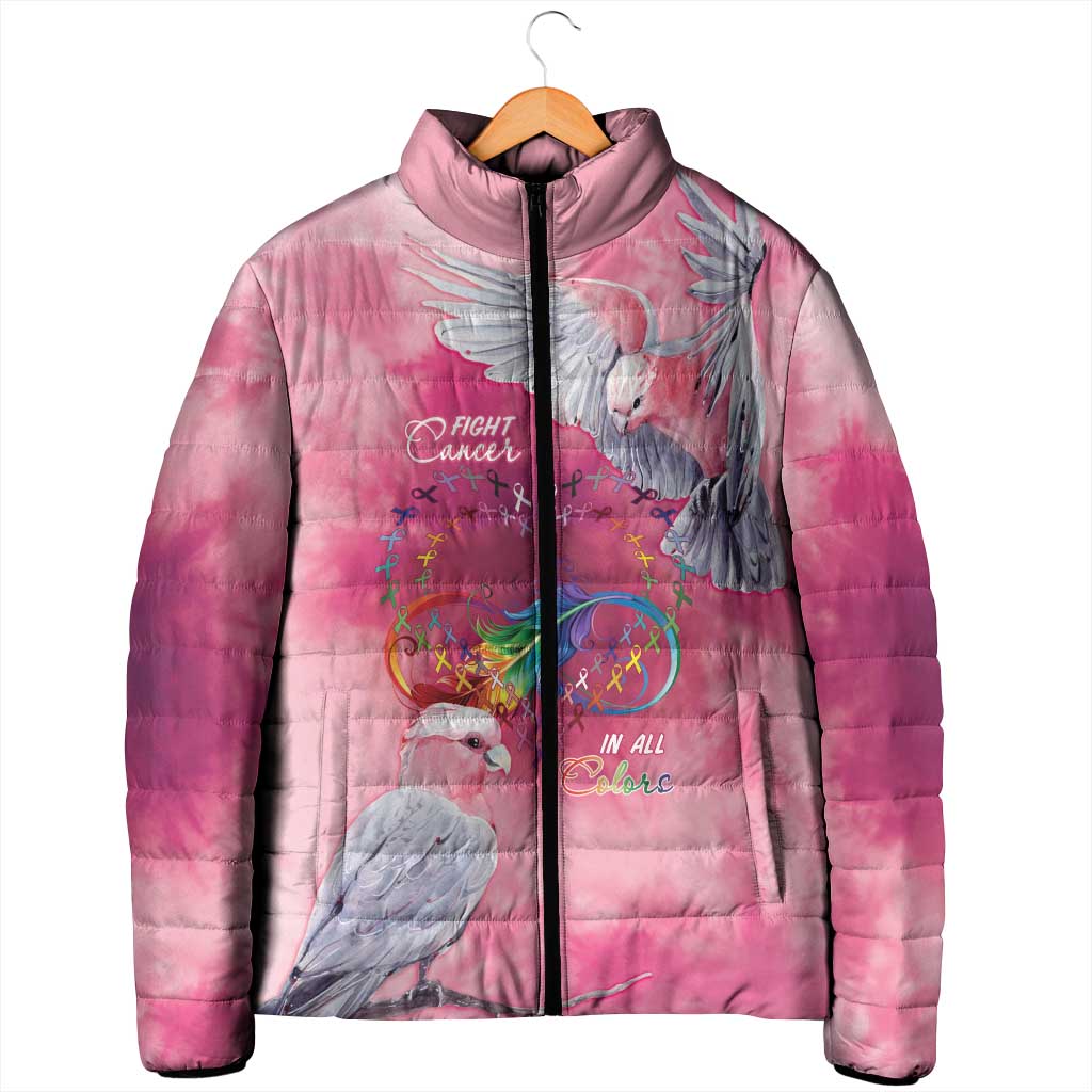 Australia Fight Cancer In All Colors Padded Jacket Galah Pink Tie Dye - Aussie Hoodie