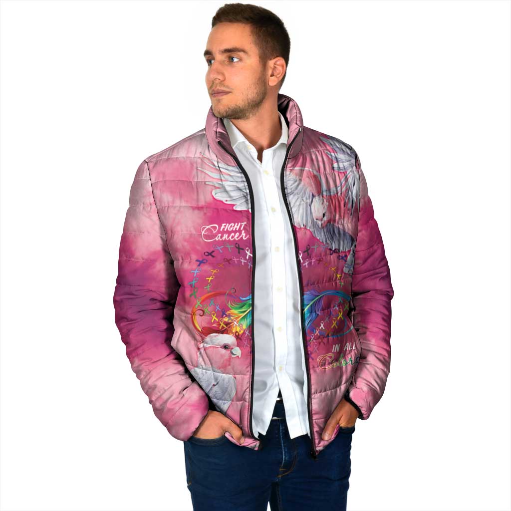 Australia Fight Cancer In All Colors Padded Jacket Galah Pink Tie Dye - Aussie Hoodie