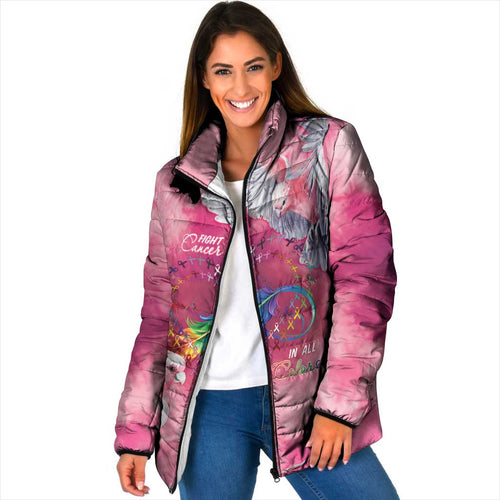 Australia Fight Cancer In All Colors Padded Jacket Galah Pink Tie Dye - Aussie Hoodie