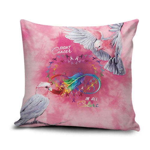 Australia Fight Cancer In All Colors Pillow Cover Galah Pink Tie Dye - Aussie Hoodie