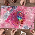 Australia Fight Cancer In All Colors Puzzle Galah Pink Tie Dye - Aussie Hoodie
