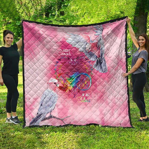 Australia Fight Cancer In All Colors Quilt Galah Pink Tie Dye - Aussie Hoodie