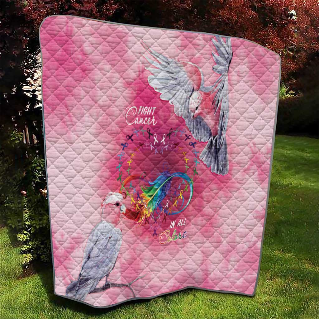 Australia Fight Cancer In All Colors Quilt Galah Pink Tie Dye - Aussie Hoodie