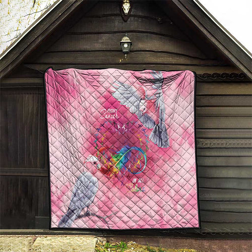 Australia Fight Cancer In All Colors Quilt Galah Pink Tie Dye - Aussie Hoodie