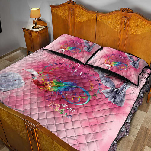 Australia Fight Cancer In All Colors Quilt Bed Set Galah Pink Tie Dye - Aussie Hoodie