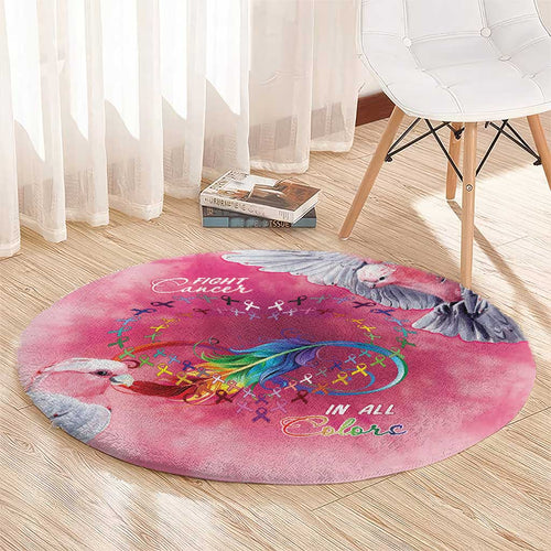 Australia Fight Cancer In All Colors Round Carpet Galah Pink Tie Dye - Aussie Hoodie