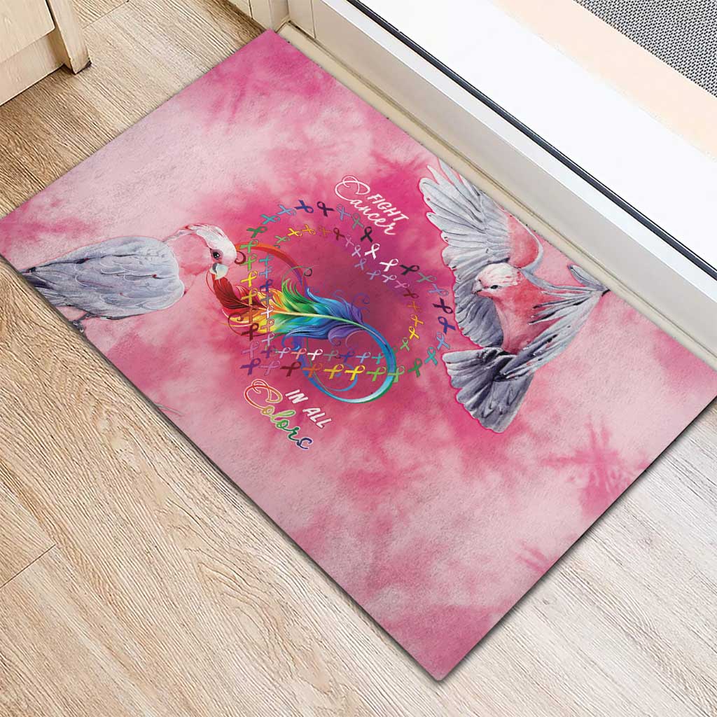 Australia Fight Cancer In All Colors Rubber Doormat Galah Pink Tie Dye - Aussie Hoodie
