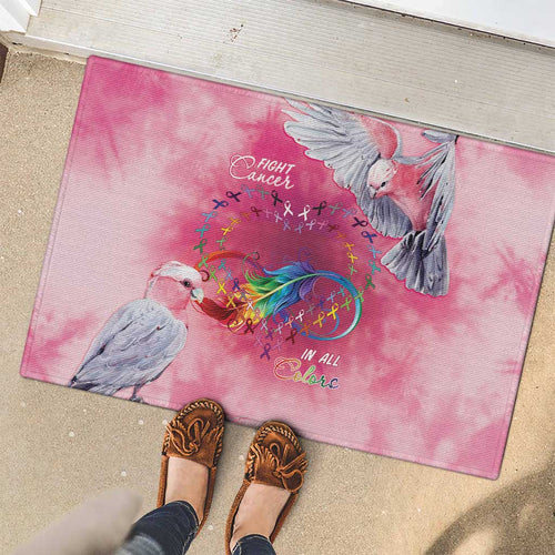 Australia Fight Cancer In All Colors Rubber Doormat Galah Pink Tie Dye - Aussie Hoodie