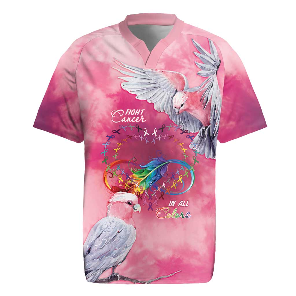 Australia Fight Cancer In All Colors Rugby Jersey Galah Pink Tie Dye - Aussie Hoodie