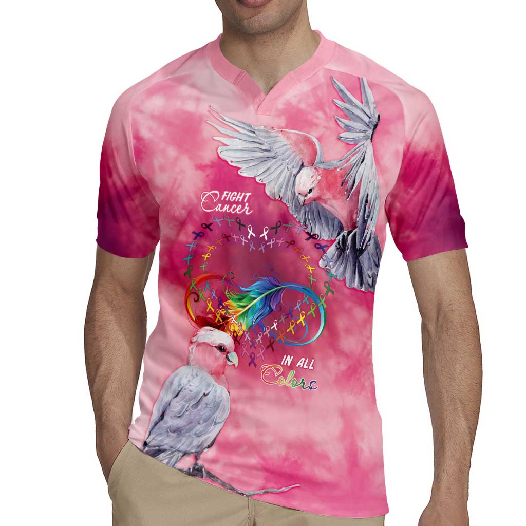 Australia Fight Cancer In All Colors Rugby Jersey Galah Pink Tie Dye - Aussie Hoodie