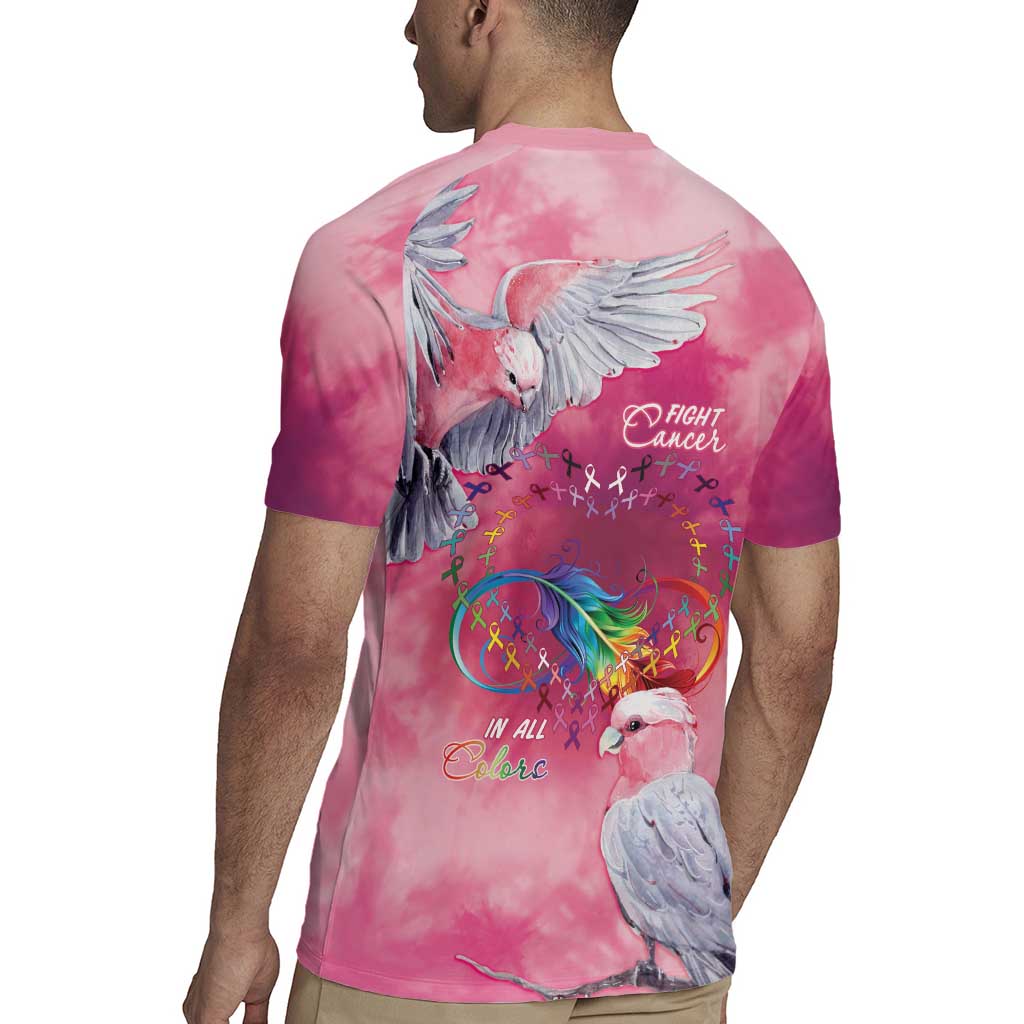 Australia Fight Cancer In All Colors Rugby Jersey Galah Pink Tie Dye - Aussie Hoodie