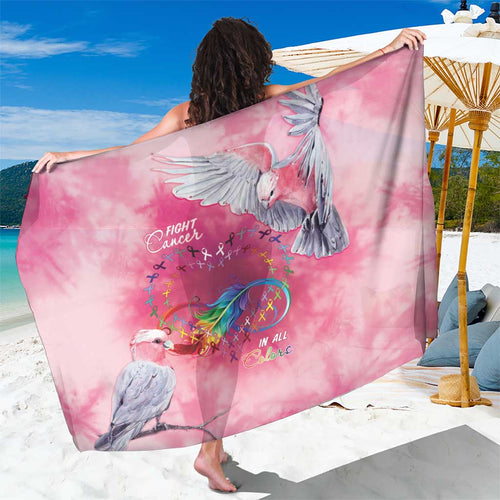 Australia Fight Cancer In All Colors Sarong Galah Pink Tie Dye - Aussie Hoodie