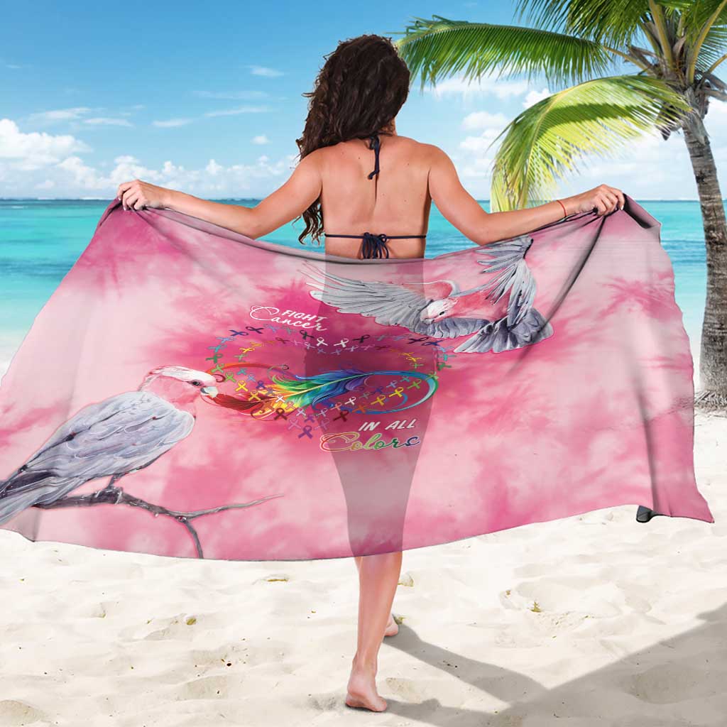 Australia Fight Cancer In All Colors Sarong Galah Pink Tie Dye - Aussie Hoodie