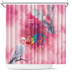 Australia Fight Cancer In All Colors Shower Curtain Galah Pink Tie Dye - Aussie Hoodie