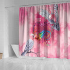 Australia Fight Cancer In All Colors Shower Curtain Galah Pink Tie Dye - Aussie Hoodie