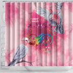 Australia Fight Cancer In All Colors Shower Curtain Galah Pink Tie Dye - Aussie Hoodie
