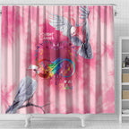Australia Fight Cancer In All Colors Shower Curtain Galah Pink Tie Dye - Aussie Hoodie