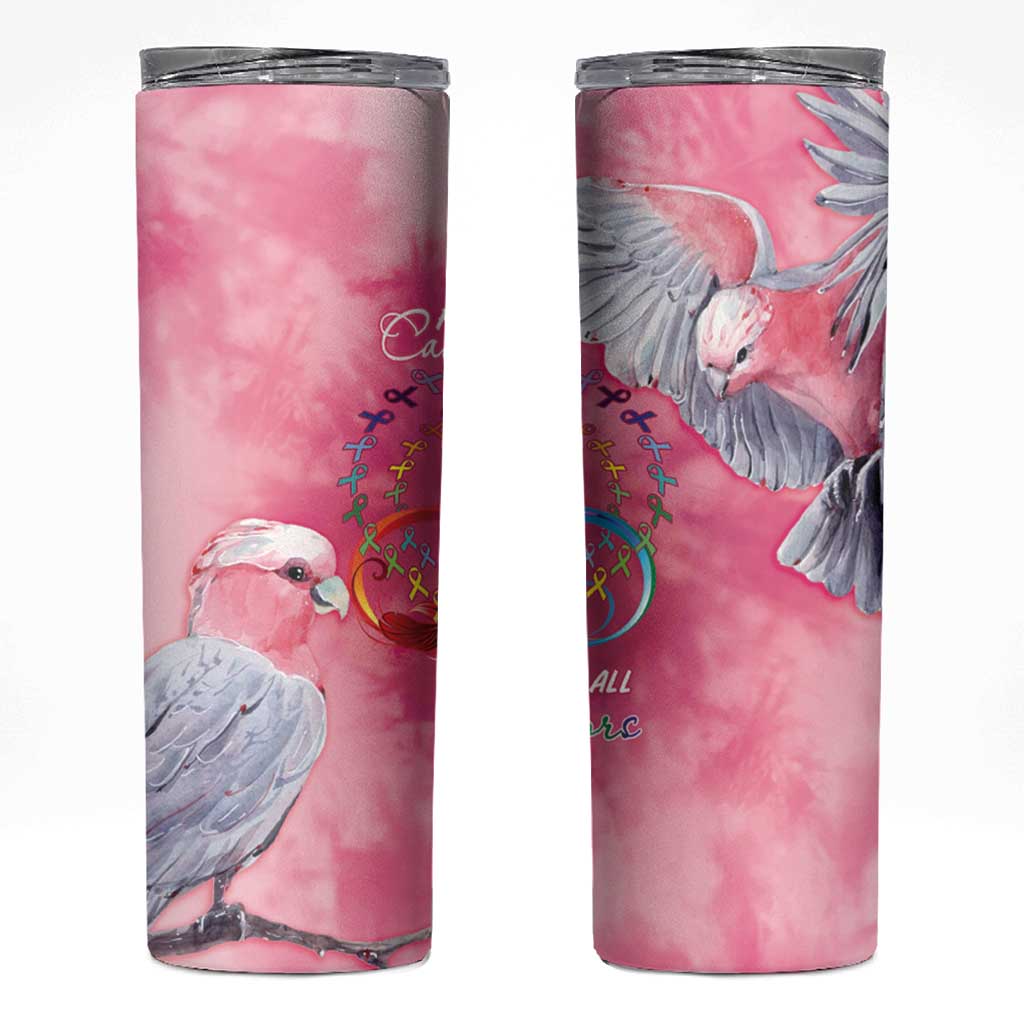 Australia Fight Cancer In All Colors Skinny Tumbler Galah Pink Tie Dye - Aussie Hoodie