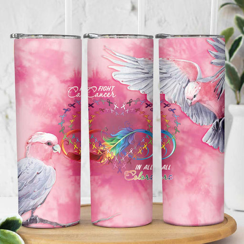 Australia Fight Cancer In All Colors Skinny Tumbler Galah Pink Tie Dye - Aussie Hoodie