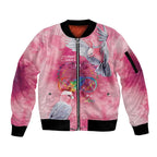 Australia Fight Cancer In All Colors Sleeve Zip Bomber Jacket Galah Pink Tie Dye - Aussie Hoodie