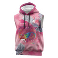 Australia Fight Cancer In All Colors Sleeveless Hoodie Galah Pink Tie Dye - Aussie Hoodie