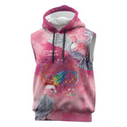 Australia Fight Cancer In All Colors Sleeveless Hoodie Galah Pink Tie Dye - Aussie Hoodie