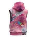 Australia Fight Cancer In All Colors Sleeveless Hoodie Galah Pink Tie Dye - Aussie Hoodie