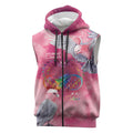 Australia Fight Cancer In All Colors Sleeveless Zip Hoodie Galah Pink Tie Dye LT7