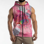 Australia Fight Cancer In All Colors Sleeveless Zip Hoodie Galah Pink Tie Dye LT7