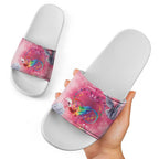 Australia Fight Cancer In All Colors Slide Sandals Galah Pink Tie Dye - Aussie Hoodie