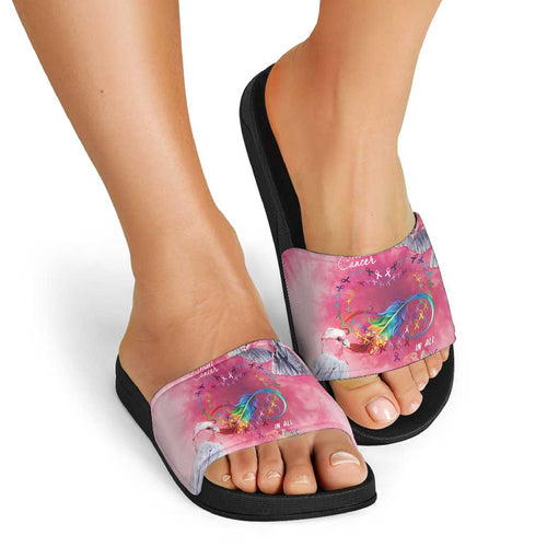 Australia Fight Cancer In All Colors Slide Sandals Galah Pink Tie Dye - Aussie Hoodie