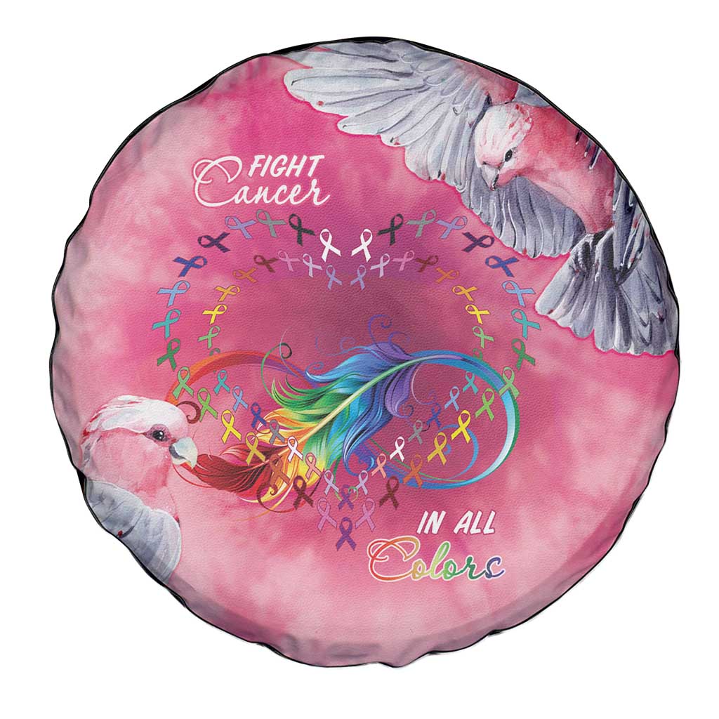 Australia Fight Cancer In All Colors Spare Tire Cover Galah Pink Tie Dye - Aussie Hoodie