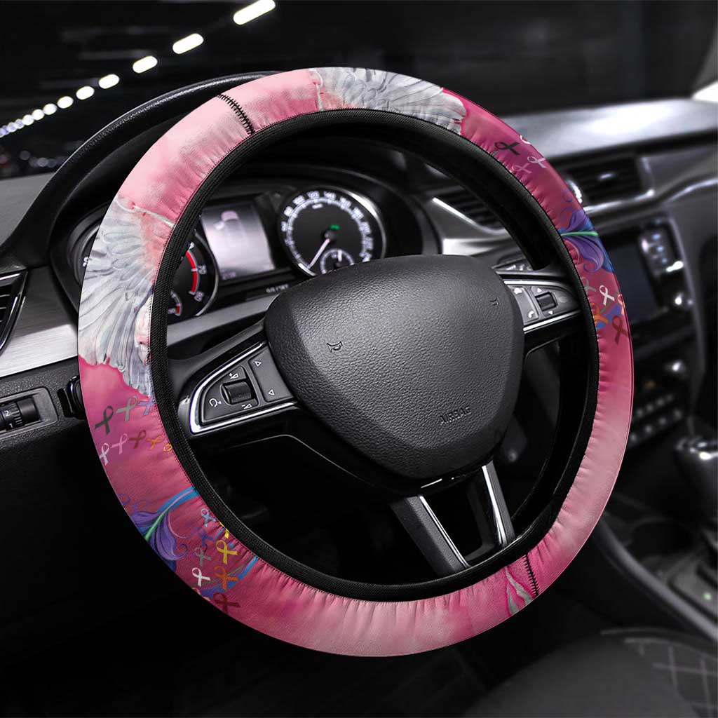 Australia Fight Cancer In All Colors Steering Wheel Cover Galah Pink Tie Dye - Aussie Hoodie
