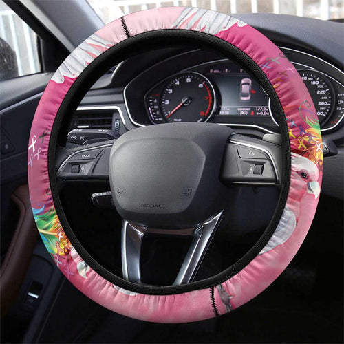 Australia Fight Cancer In All Colors Steering Wheel Cover Galah Pink Tie Dye - Aussie Hoodie