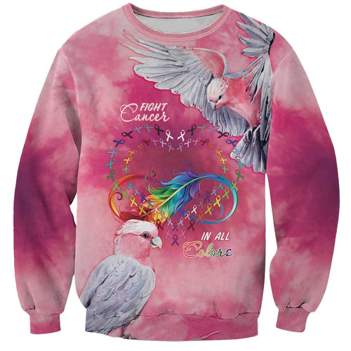 Australia Fight Cancer In All Colors Sweatshirt Galah Pink Tie Dye - Aussie Hoodie