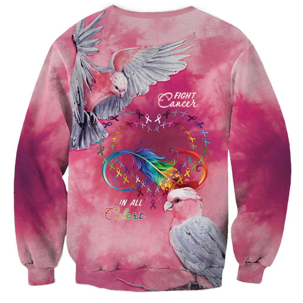 Australia Fight Cancer In All Colors Sweatshirt Galah Pink Tie Dye - Aussie Hoodie