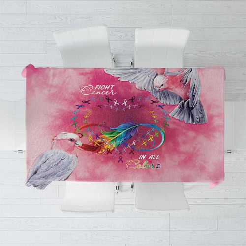 Australia Fight Cancer In All Colors Tablecloth Galah Pink Tie Dye - Aussie Hoodie