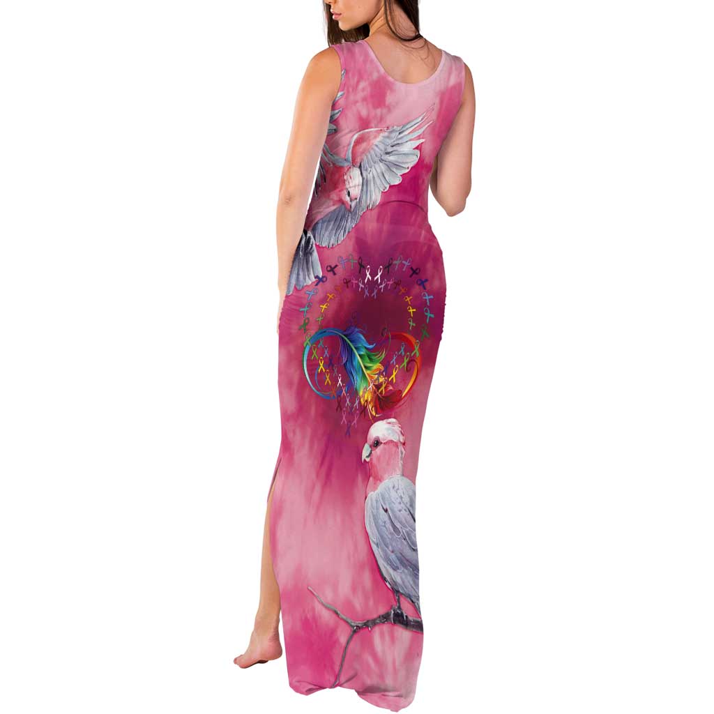 Australia Fight Cancer In All Colors Tank Maxi Dress Galah Pink Tie Dye - Aussie Hoodie