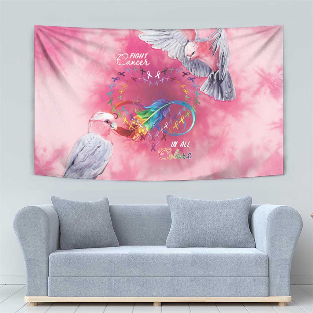 Australia Fight Cancer In All Colors Tapestry Galah Pink Tie Dye - Aussie Hoodie