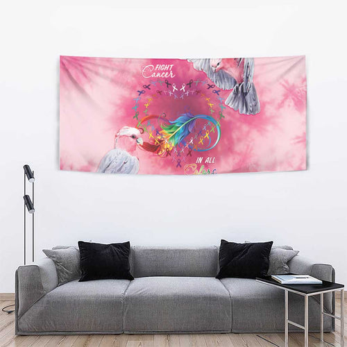 Australia Fight Cancer In All Colors Tapestry Galah Pink Tie Dye - Aussie Hoodie