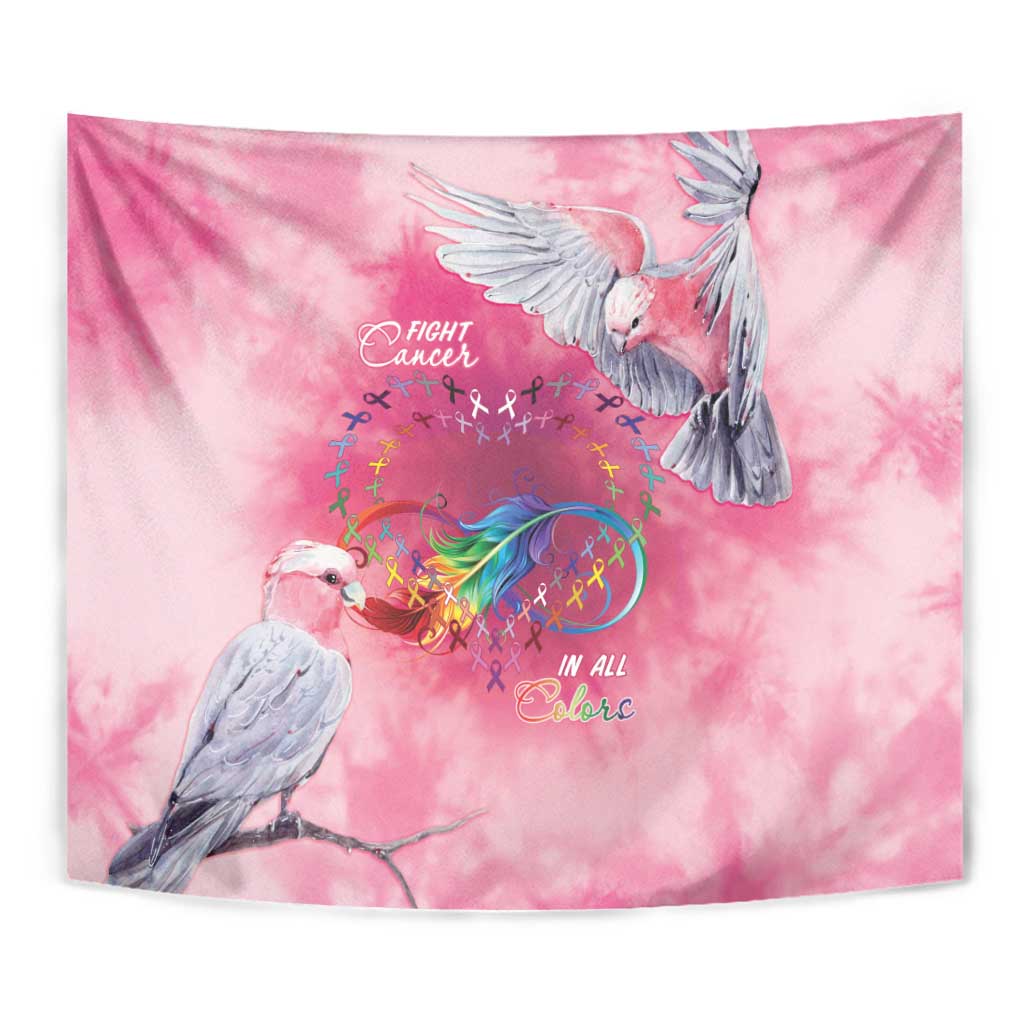 Australia Fight Cancer In All Colors Tapestry Galah Pink Tie Dye - Aussie Hoodie