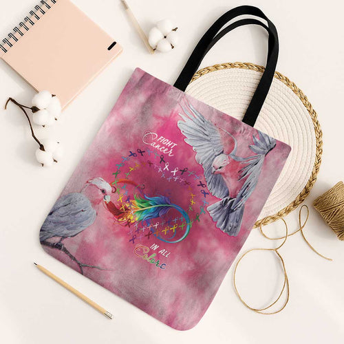 Australia Fight Cancer In All Colors Tote Bag Galah Pink Tie Dye - Aussie Hoodie