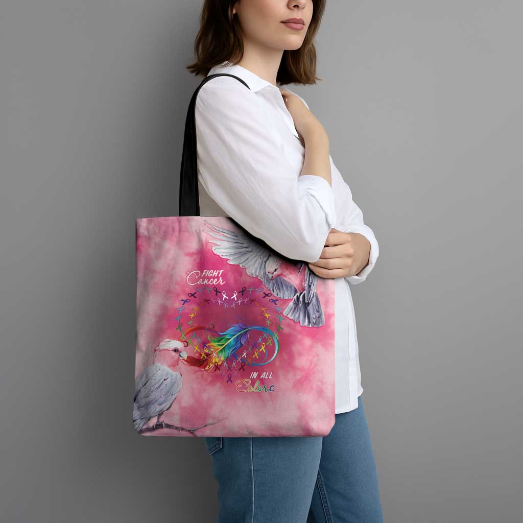 Australia Fight Cancer In All Colors Tote Bag Galah Pink Tie Dye - Aussie Hoodie