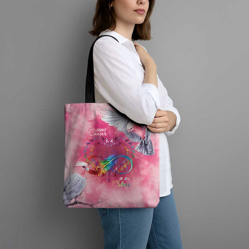 Australia Fight Cancer In All Colors Tote Bag Galah Pink Tie Dye - Aussie Hoodie