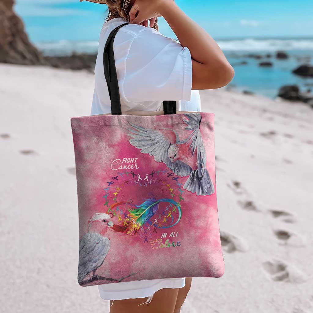 Australia Fight Cancer In All Colors Tote Bag Galah Pink Tie Dye - Aussie Hoodie