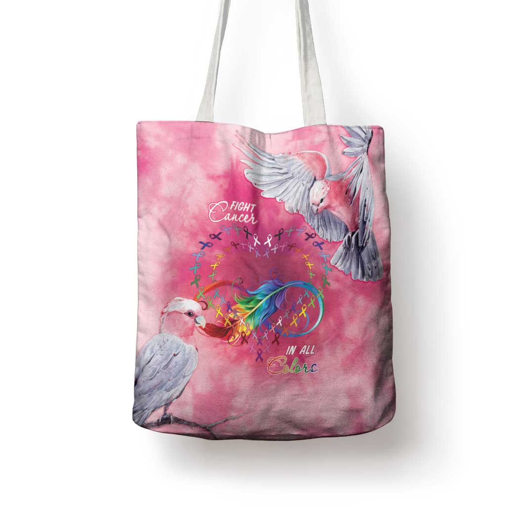 Australia Fight Cancer In All Colors Tote Bag Galah Pink Tie Dye - Aussie Hoodie