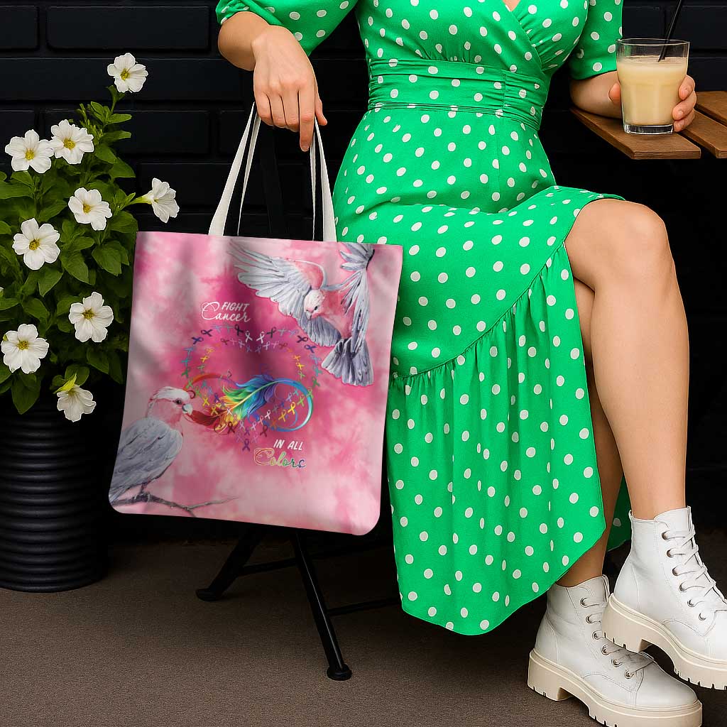 Australia Fight Cancer In All Colors Tote Bag Galah Pink Tie Dye - Aussie Hoodie